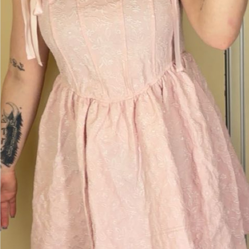 Trixxi Blush Lace Dress